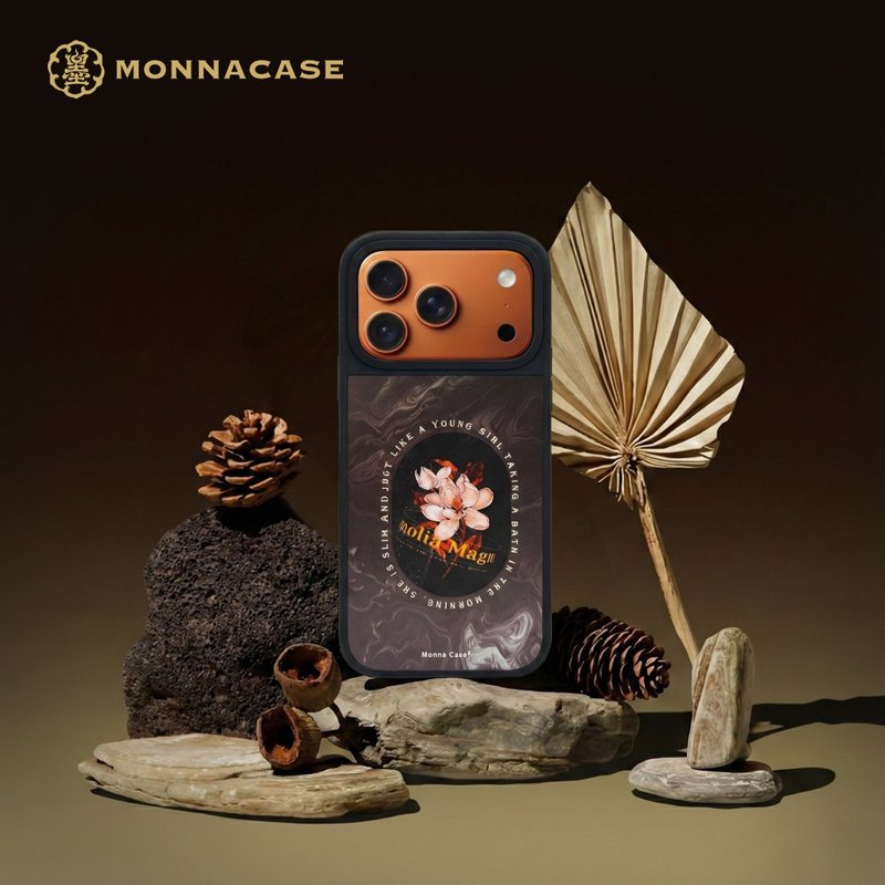 IC 大理花复古  (MagSafe) 吸震缓冲防摔 - 手机壳/手机套 - 塑料 黑色