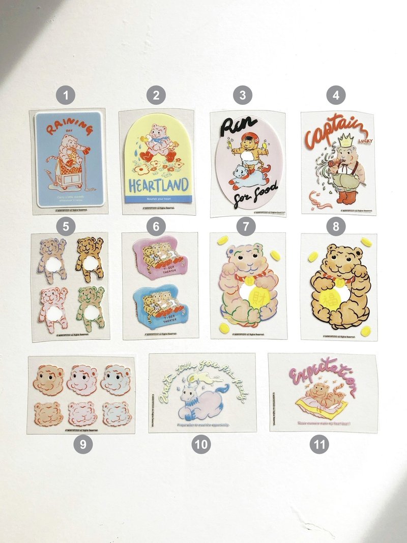 感压防水水晶转印贴纸 | 11款 - 贴纸 - 塑料 多色