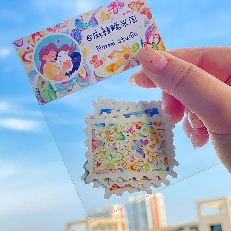 【邮票贴纸】小确幸 唯美可爱盐系闪砂tn本手帐素材 - 贴纸 - 纸 多色