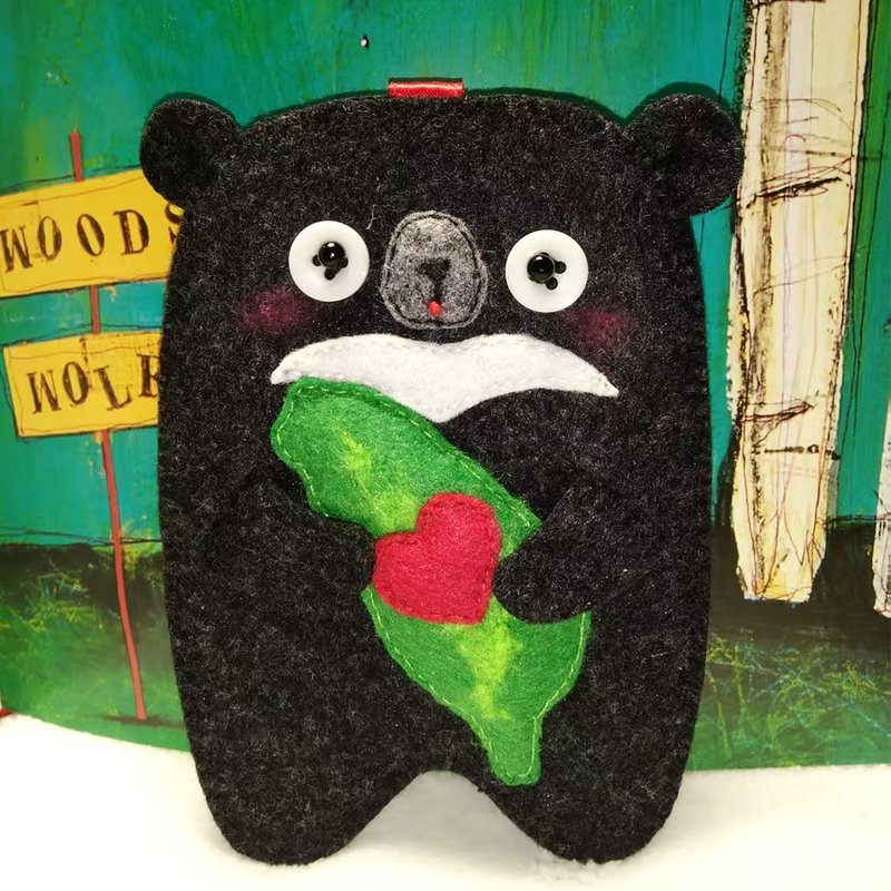 台湾黑熊卡套-熊爱台湾 - 证件套/卡套 - 其他人造纤维 黑色