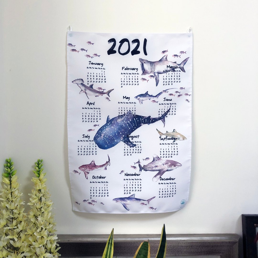 【最后追加】 2021鲨鱼年历 - 海报/装饰画/版画 - 棉 