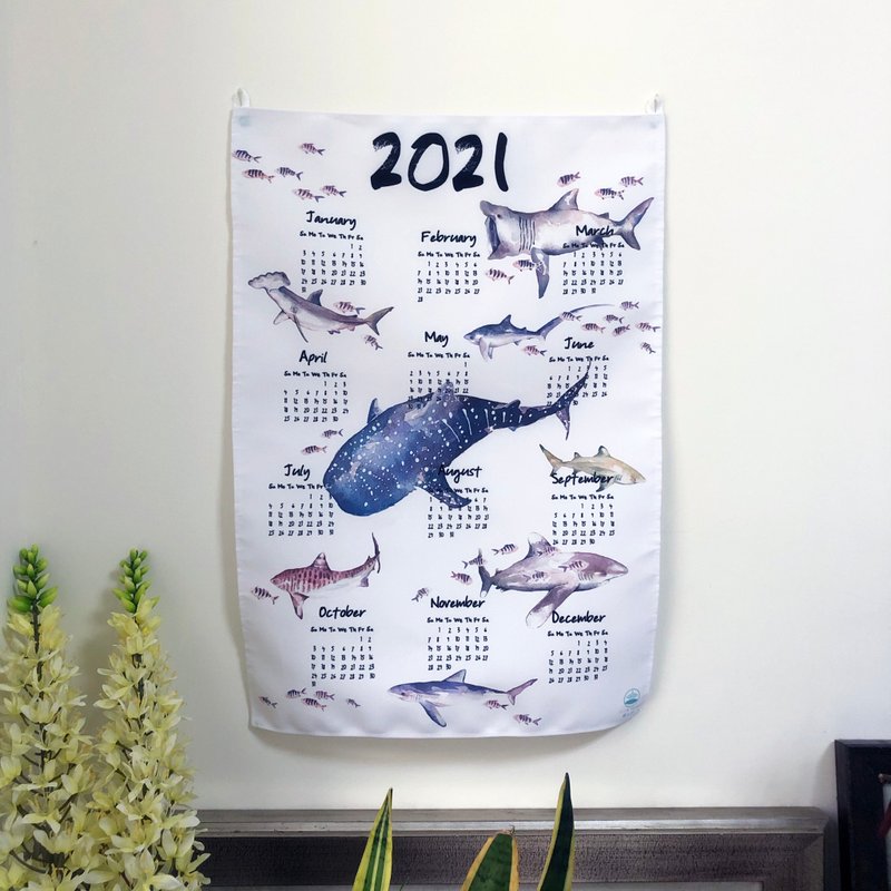 【最后追加】 2021鲨鱼年历 - 海报/装饰画/版画 - 棉 