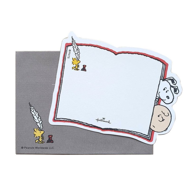 Snoopy和查理布朗探出小脑袋 5入组【Hallmark-史努比-JP礼物卡】 - 卡片/明信片 - 纸 灰色