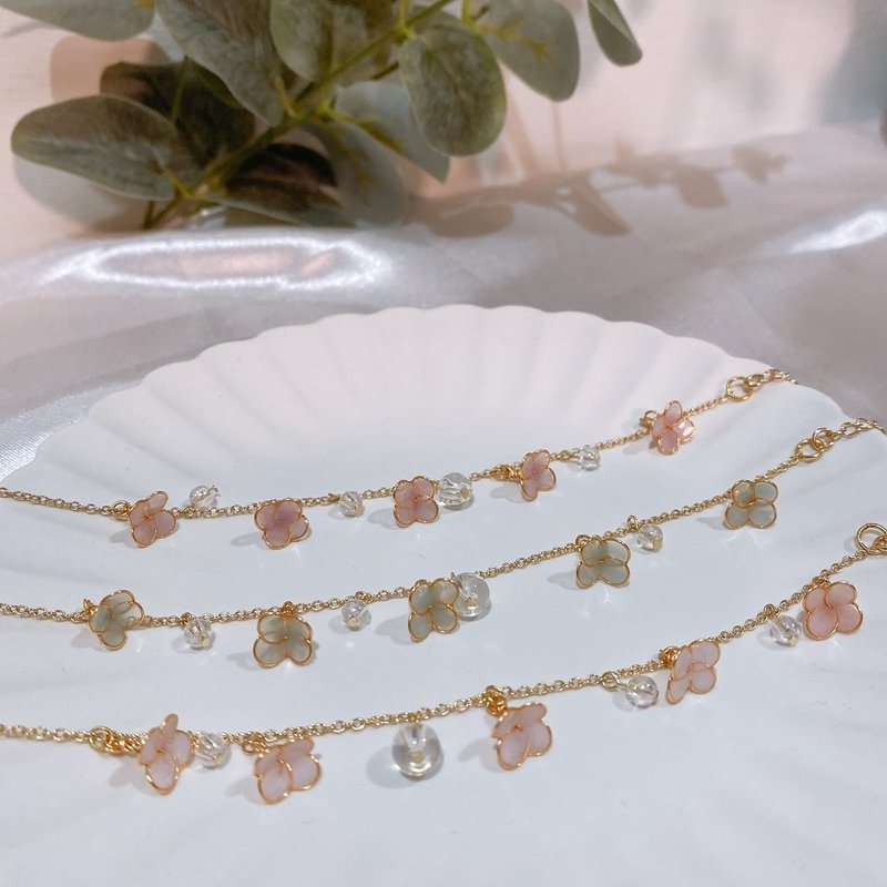 琉璃花语-手链 / 手作水晶花饰品 - 手链/手环 - 树脂 