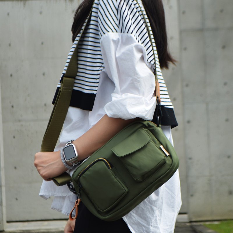 *免费定制刻字*斜挎包/斜背包/侧背包-绿(共5色) - 侧背包/斜挎包 - 尼龙 