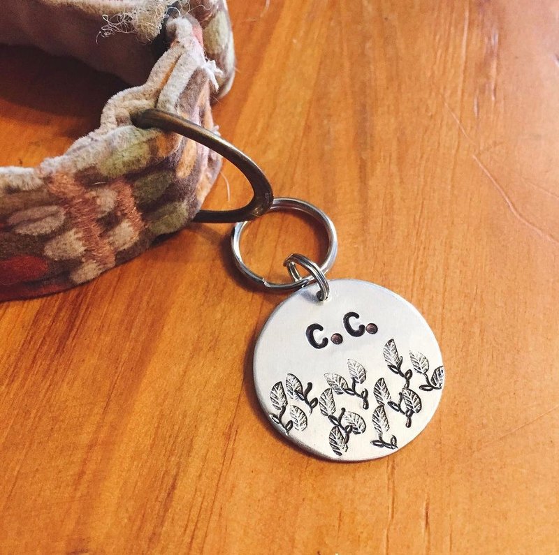 手工定制金属狗牌 宠物吊牌 宠物名牌  Leaves-02 - 订制抱枕/饰品 - 铝合金 