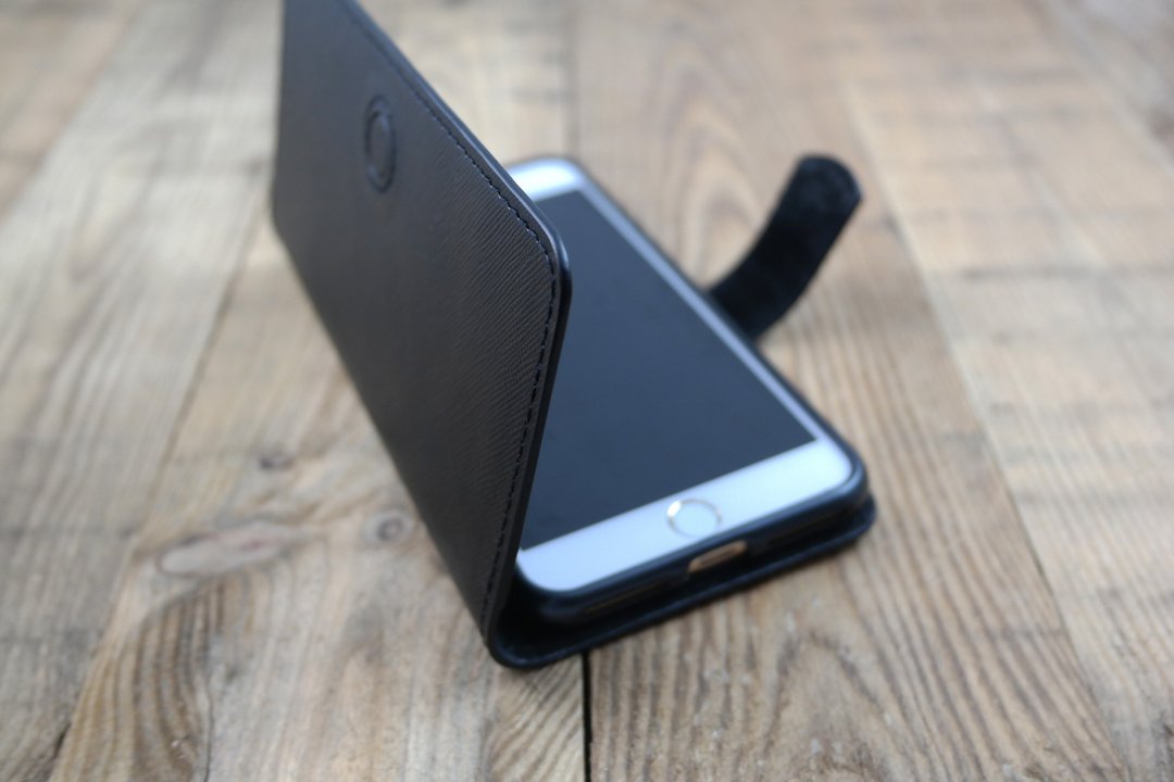 阿皮手工~侧掀手机皮套~十字细纹黑~iphone 11,12 - 手机壳/手机套 - 真皮 黑色