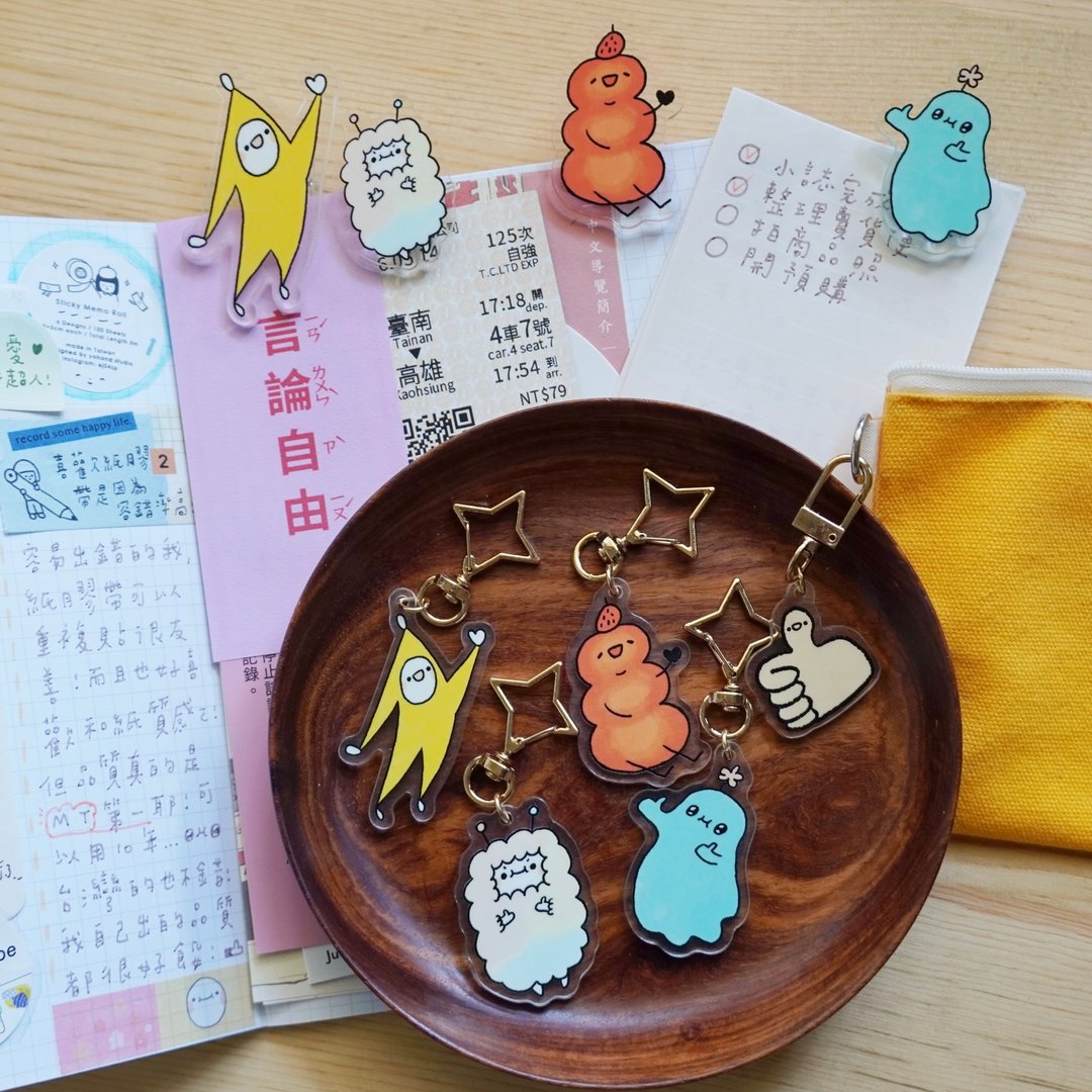 赞赞的 － 压克力 吊饰 夹子 磁铁 别针 - 吊饰 - 压克力 多色