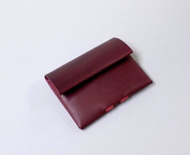 精巧零钱包 紫色 / 意大利小牛皮 / 组装式 - 皮夹/钱包 - 真皮 紫色