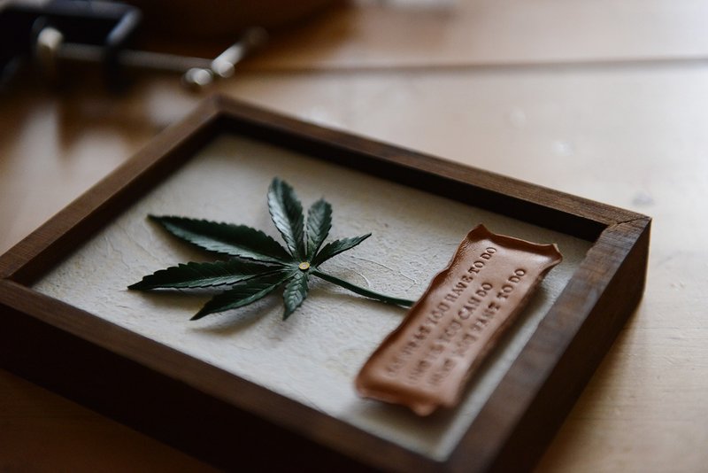订制植革相框with一段文字 - 画框/相框 - 真皮 绿色