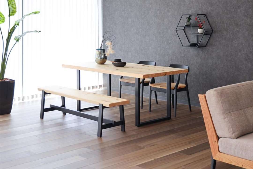 飞驒家具 ibata interior 桧然 餐桌 铁脚 - 餐桌/书桌 - 木头 咖啡色