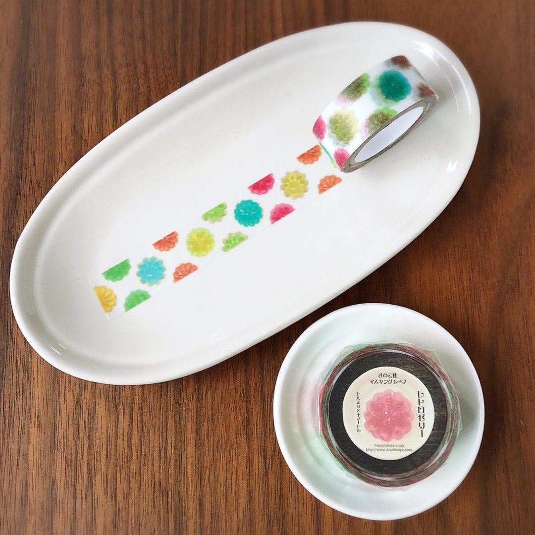 [Bonbon stationery store] Retro jelly masking tape - 纸胶带 - 纸 粉红色