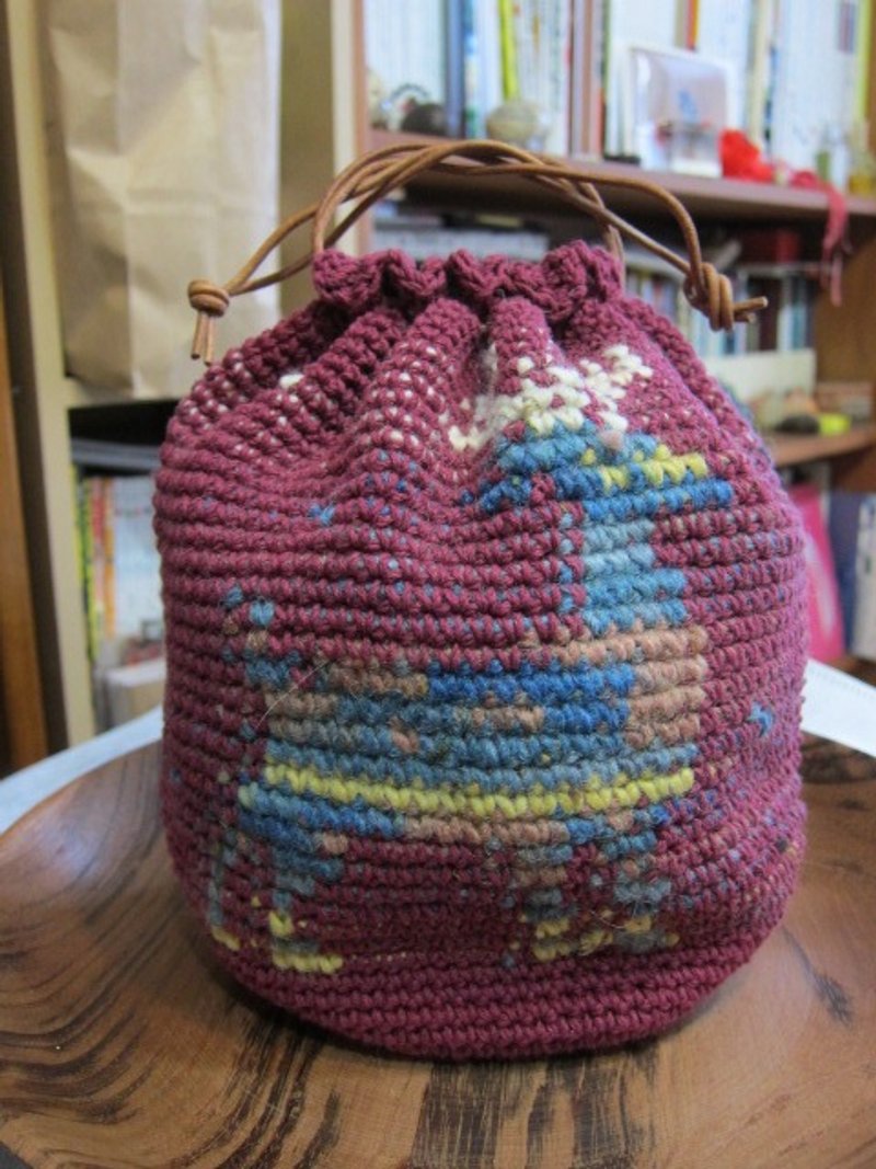 欧莉MINI束口袋 - 手提包/手提袋 - 棉．麻 红色