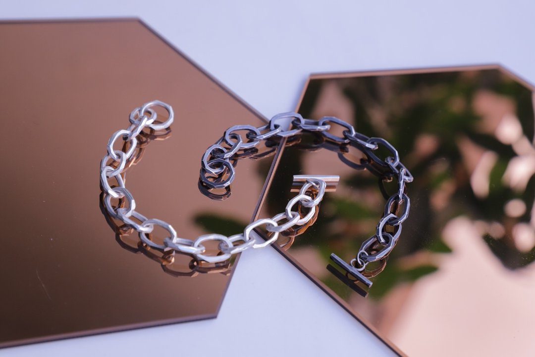Silver facet bracelet - 手链/手环 - 纯银 