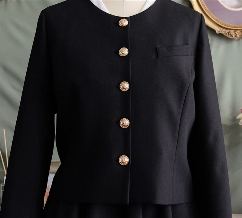 【手工制作】法式复古上衣/半裙 - 女装上衣 - 其他材质 黑色