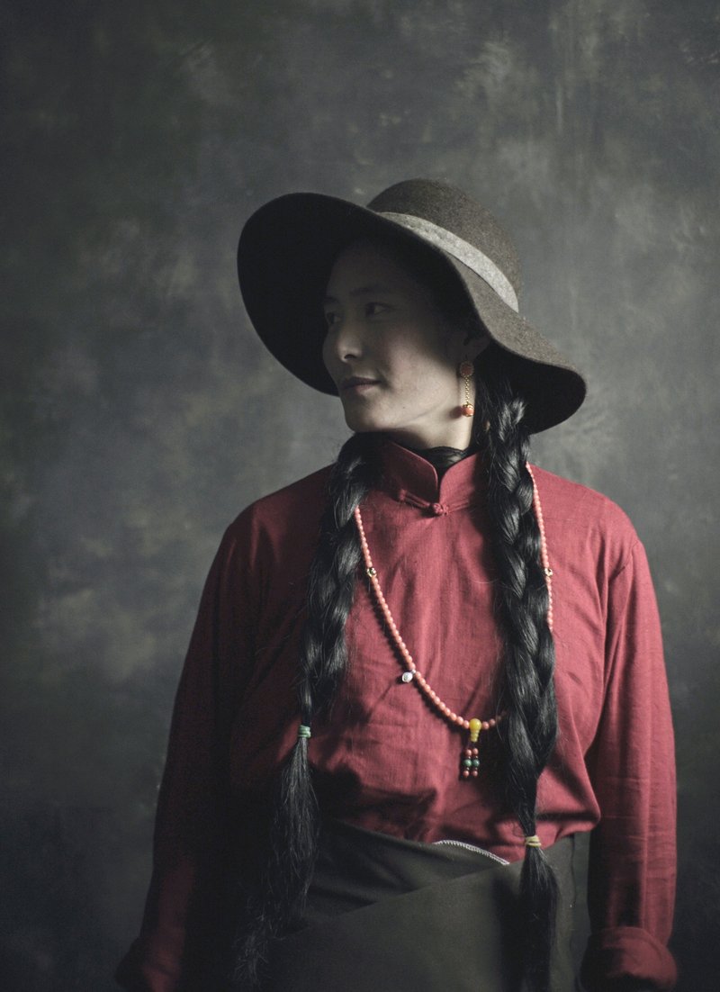 氂牛绒・手工毛毡淑女帽・咖啡色 - 帽子 - 其他材质 咖啡色