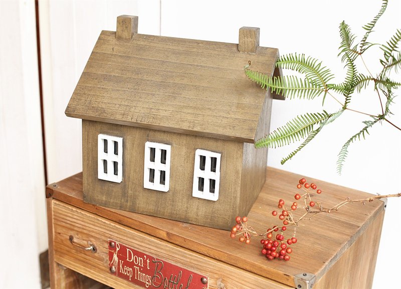 【好日恋物】日杂zakka 木头房子置物盒 - 收纳用品 - 木头 