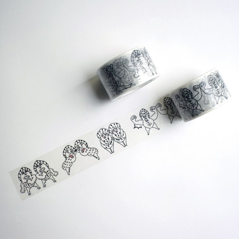 双胞胎花生 / Peanuts 纸胶带 - 纸胶带 - 纸 白色