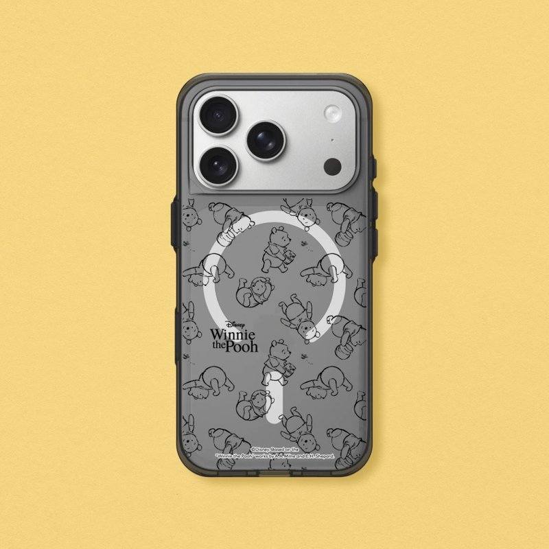 Clear MagSafe 兼容透明磁吸手机壳∣小熊维尼/线条图案 for iPhone - 手机壳/手机套 - 塑料 多色