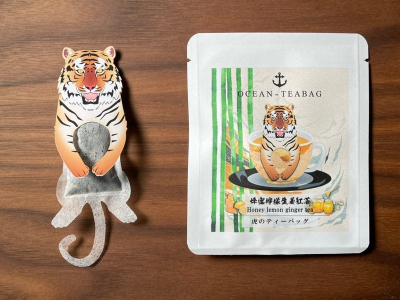 虎牌茶包蜂蜜柠檬姜红茶4包 - 茶 - 纸 黄色