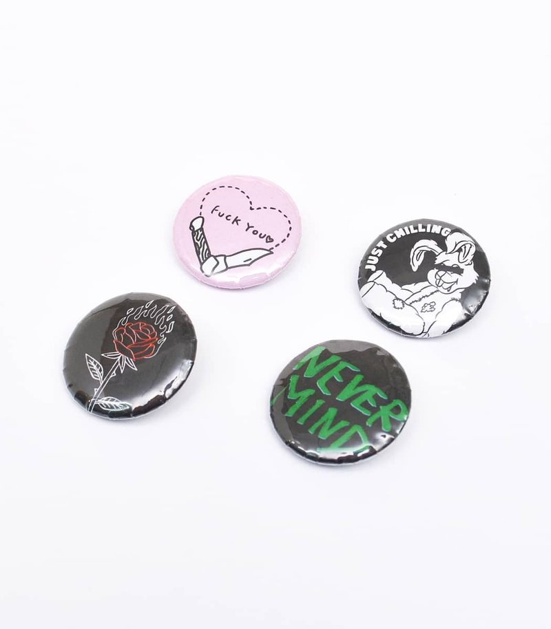 徽章组/黑色/粉色/hellcatpunks/hcp-gd-0059 - 徽章/别针 - 其他材质 黑色