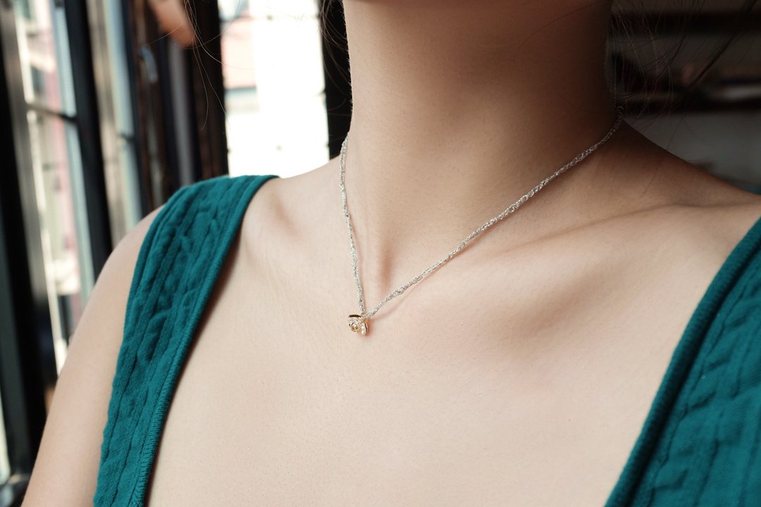 花孩子锁骨链 Choker 金银闪亮丝线编织颈链 三种长度 - 锁骨链 - 其他材质 银色