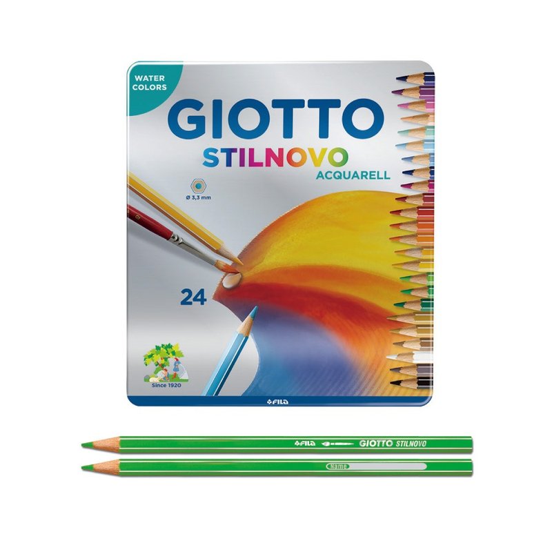 【意大利GIOTTO】STILNOVO 水溶性彩色铅笔(24色)铁盒 - 其他 - 其他材质 