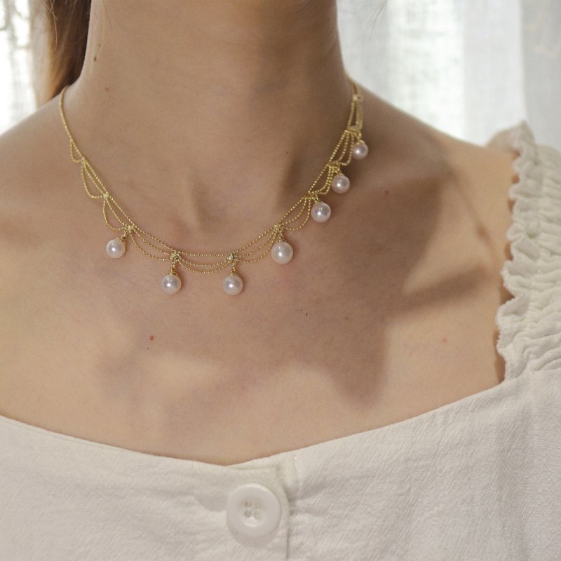 【夜来霜】淡水珍珠项链 | 寂寥之珠 - 项链 - 珍珠 
