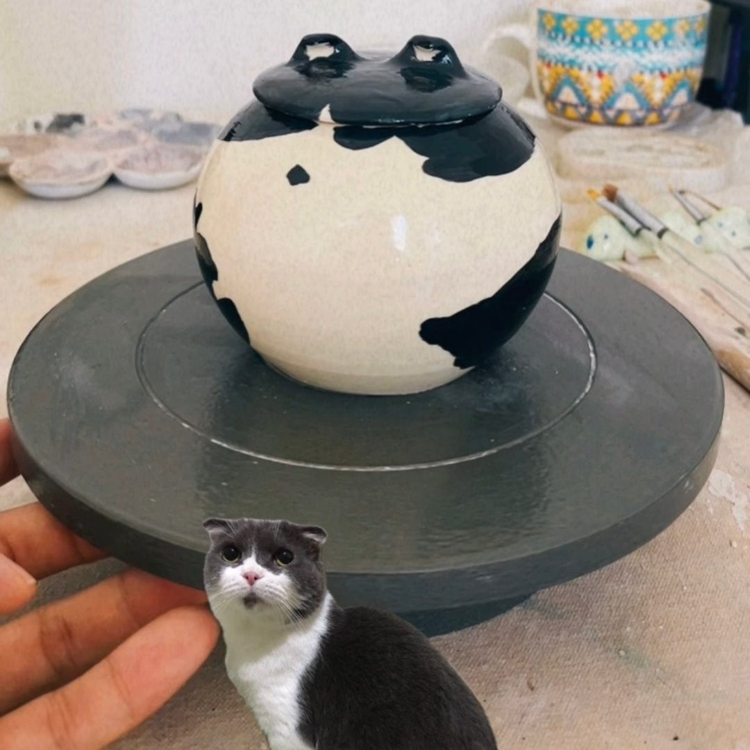 圆滚滚 陶瓷宠物礼仪罐 宠物罐罐 毛小孩 宠物 猫咪 - 订制抱枕/饰品 - 陶 多色