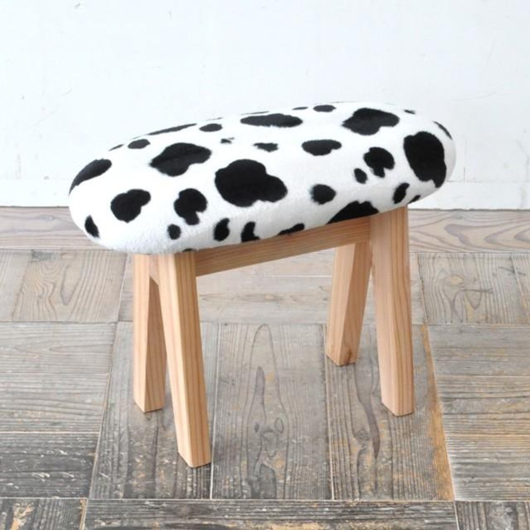 Cutie chair (Natural × Cow) - 其他家具 - 木头 白色