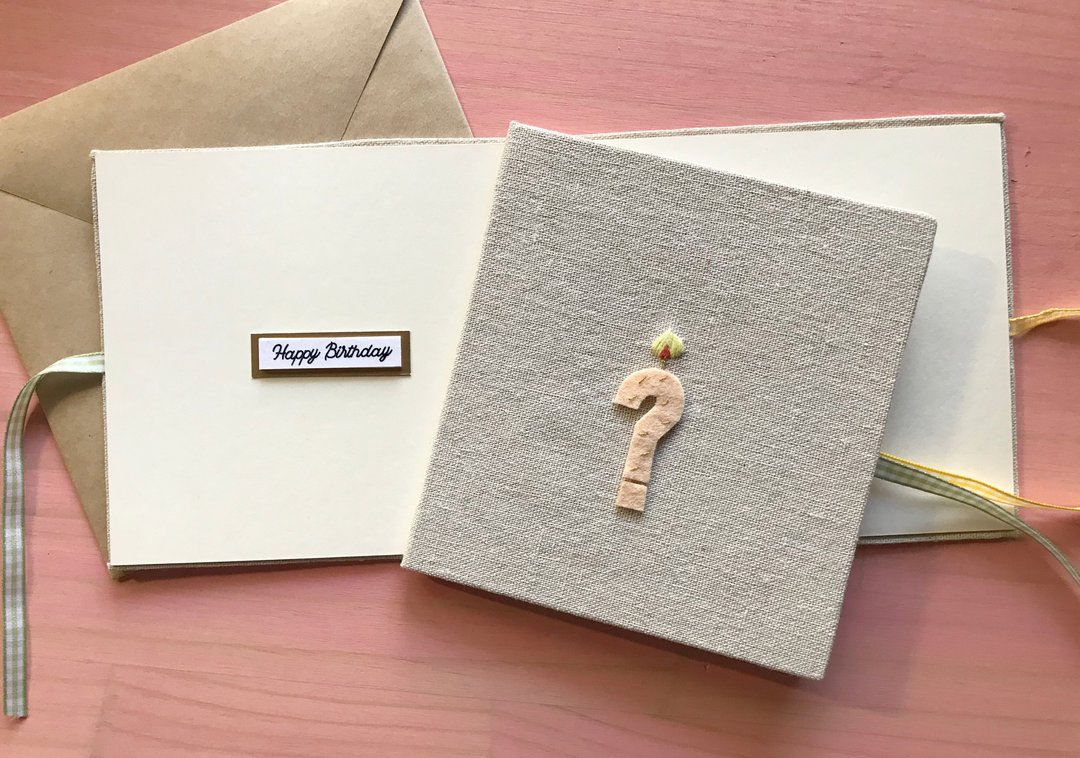 一根小蜡烛的祝福_问号篇 | 手工卡片 | 生日卡 | Handmade  card - 卡片/明信片 - 其他材质 多色