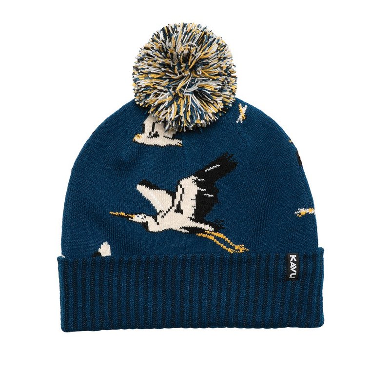 【西雅图 KAVU】Herschel 时尚保暖毛帽 翱翔鸟群 #1008 - 帽子 - 聚酯纤维 蓝色