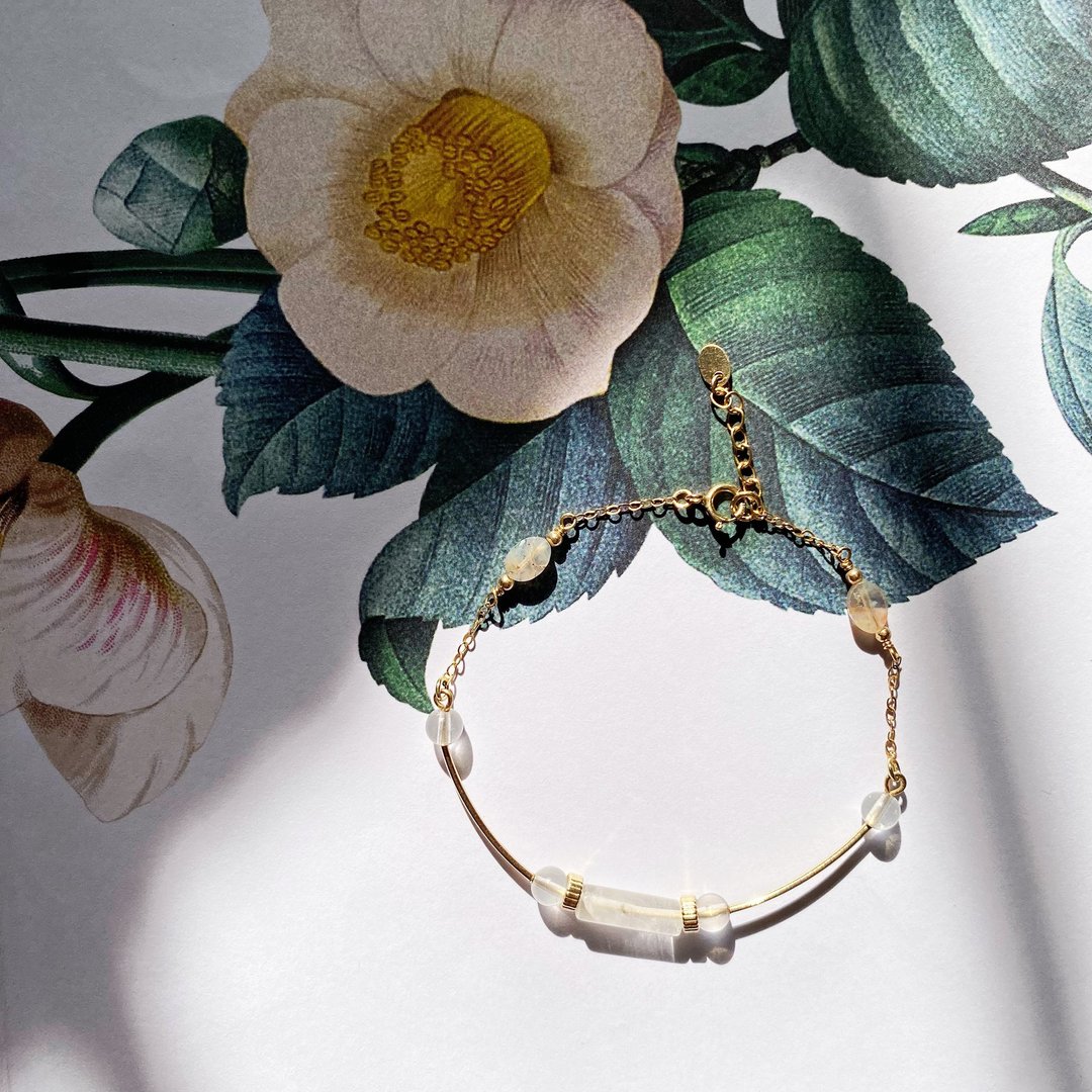14K包金矿石手链_Lily 14KGF bracelet - 手链/手环 - 水晶 透明
