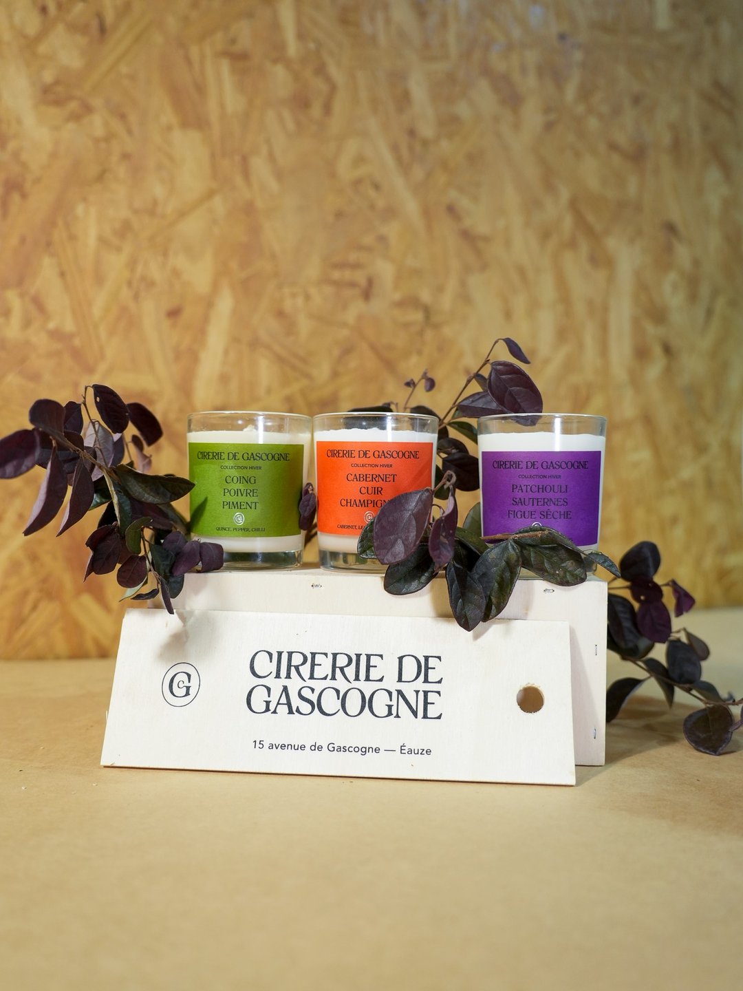 法国Cirerie de Gascogne四季之彩香氛蜡烛组合 - 冬 圣诞礼物 - 蜡烛/烛台 - 木头 咖啡色