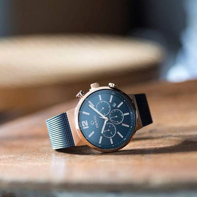 OBAKU 分秒必争三眼时尚腕表-V180GCVLML/42mm - 男表/中性表 - 不锈钢 黑色