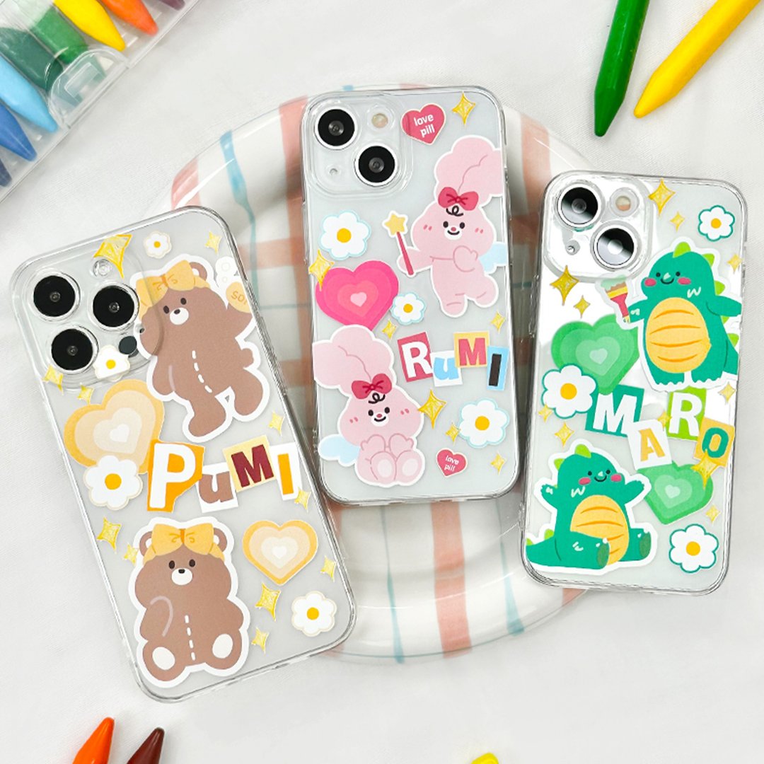 iPhone 16/15/14/13/12/11/XS/XR/7/8/SE2/SE3 天使透明手机壳 - 手机壳/手机套 - 塑料 多色