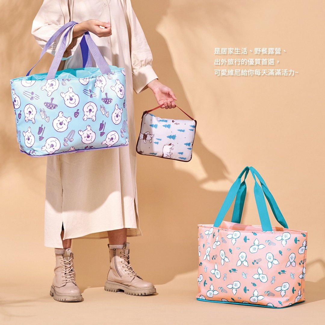 Disney 迪士尼 森悠维尼大容量 PEVA 保温袋 (可折叠/可束口) - 侧背包/斜挎包 - 聚酯纤维 