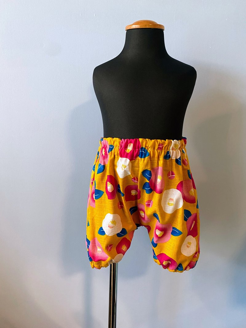 婴儿南瓜裤 婴儿裤 70-80 厘米 - 童装裤 - 棉．麻 黄色