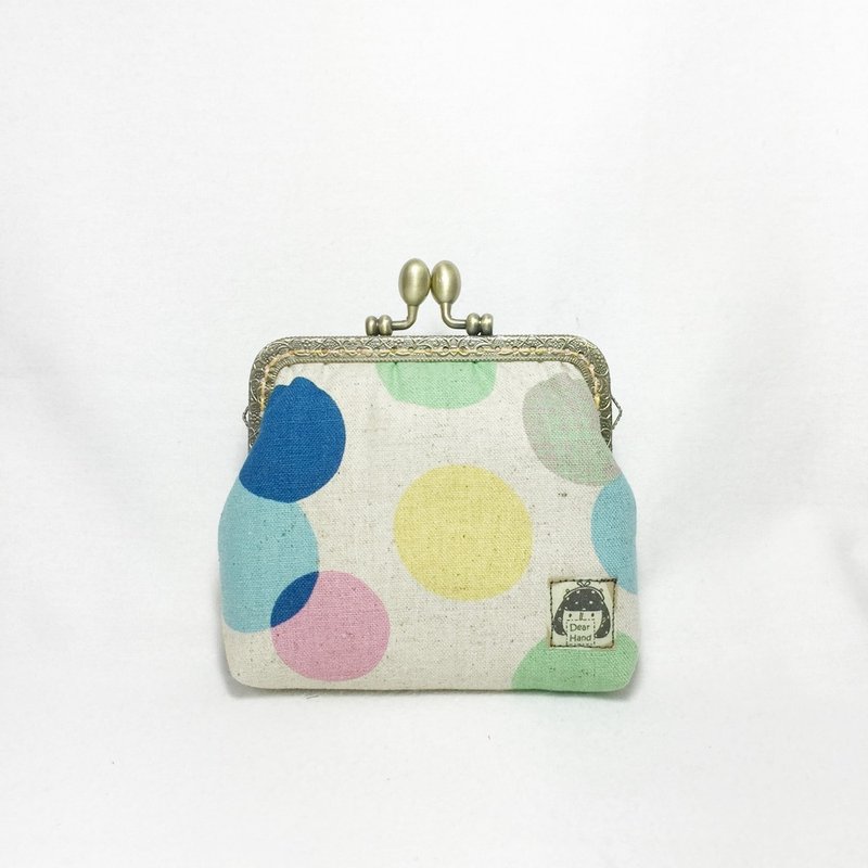口金包+彩色泡泡+ - 零钱包 - 棉．麻 多色