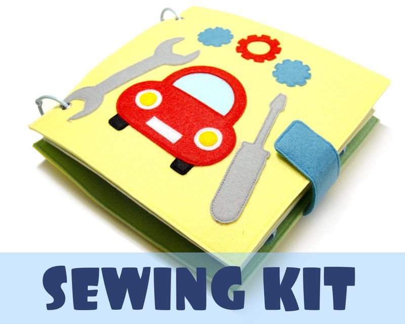 Laser cutting from felt to sew Transport cloth book. - 编织/刺绣/羊毛毡/裁缝 - 环保材料 黄色