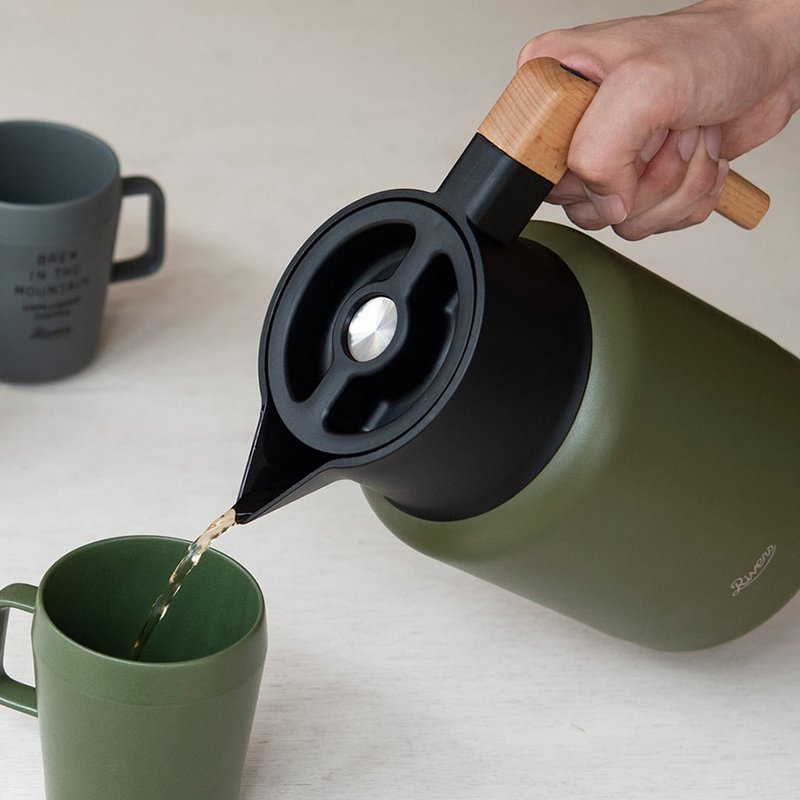 【2件79折】日本 Rivers JUG KEAT 真空保温壶-橄榄绿 - 保温瓶/保温杯 - 不锈钢 绿色