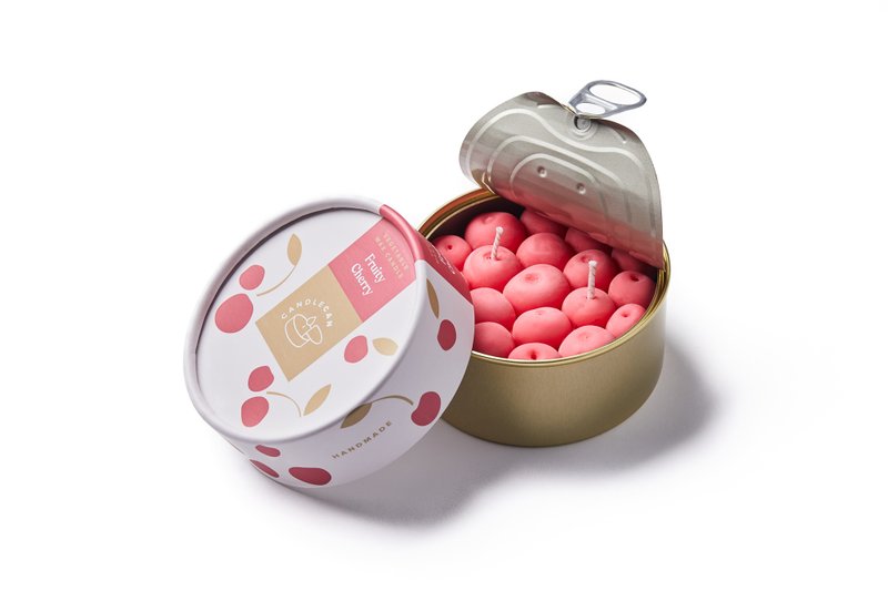 CANDLE CAN/樱桃薰香罐头蜡烛 - 香薰/精油/线香 - 其他材质 
