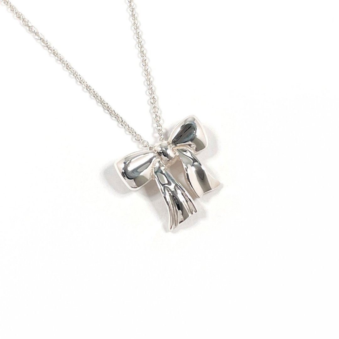 【日本直购 中古美品】蒂芙尼 TIFFANY&Co. 项链 缎带 银 925 饰品 古董 全新抛光处理 - 项链 - 纯银 银色