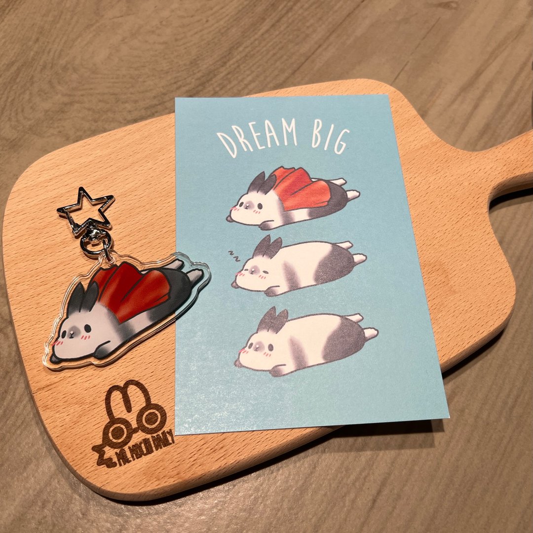 Dream Big - 飞行兔主子 明信片 - 卡片/明信片 - 纸 