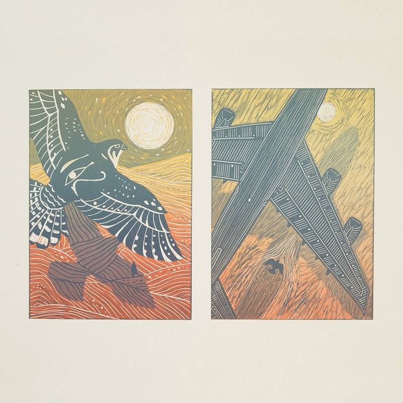 限量麻胶版画 Linocut | The Changing Relationship - 海报/装饰画/版画 - 纸 
