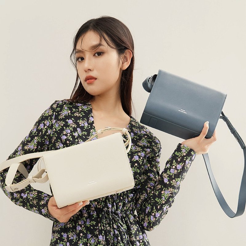 拉链式吐司肩背包 - 侧背包/斜挎包 - 人造皮革 