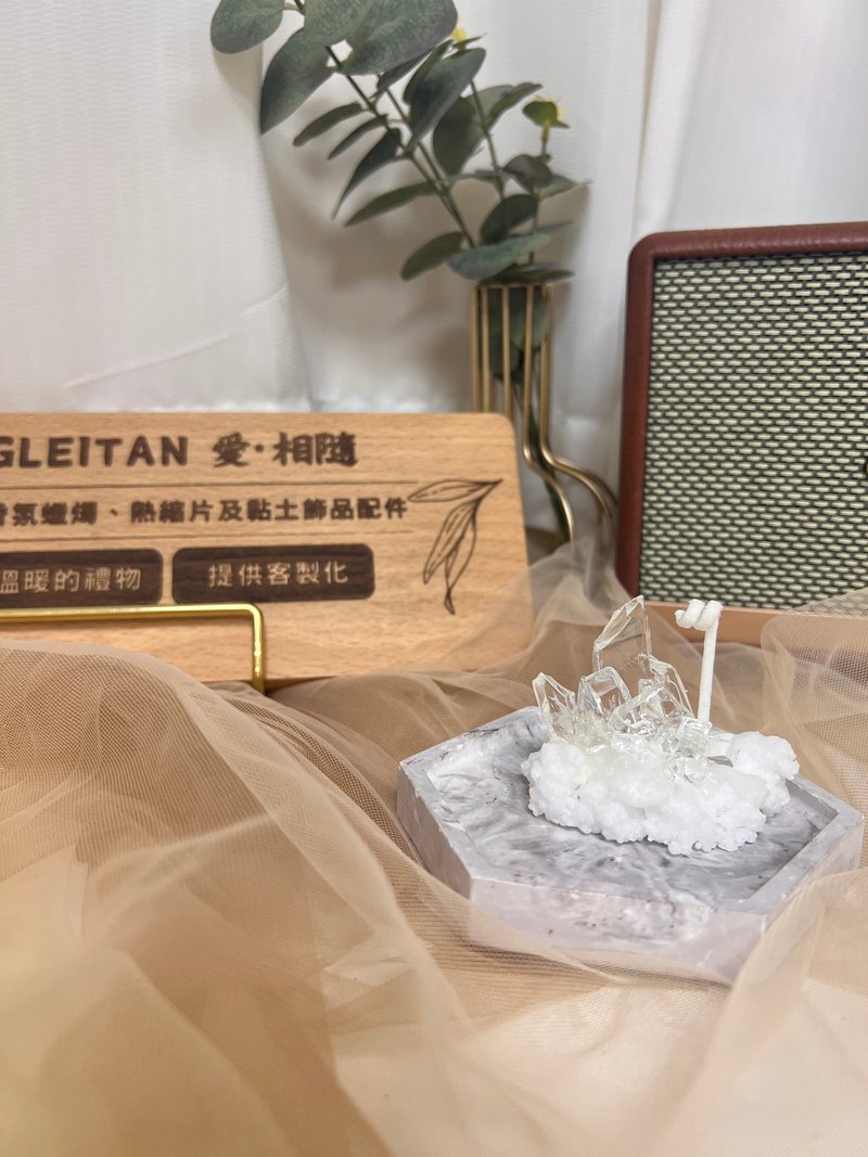 我是水晶香氛蜡烛/ 香氛摆设 - 蜡烛/烛台 - 蜡 白色