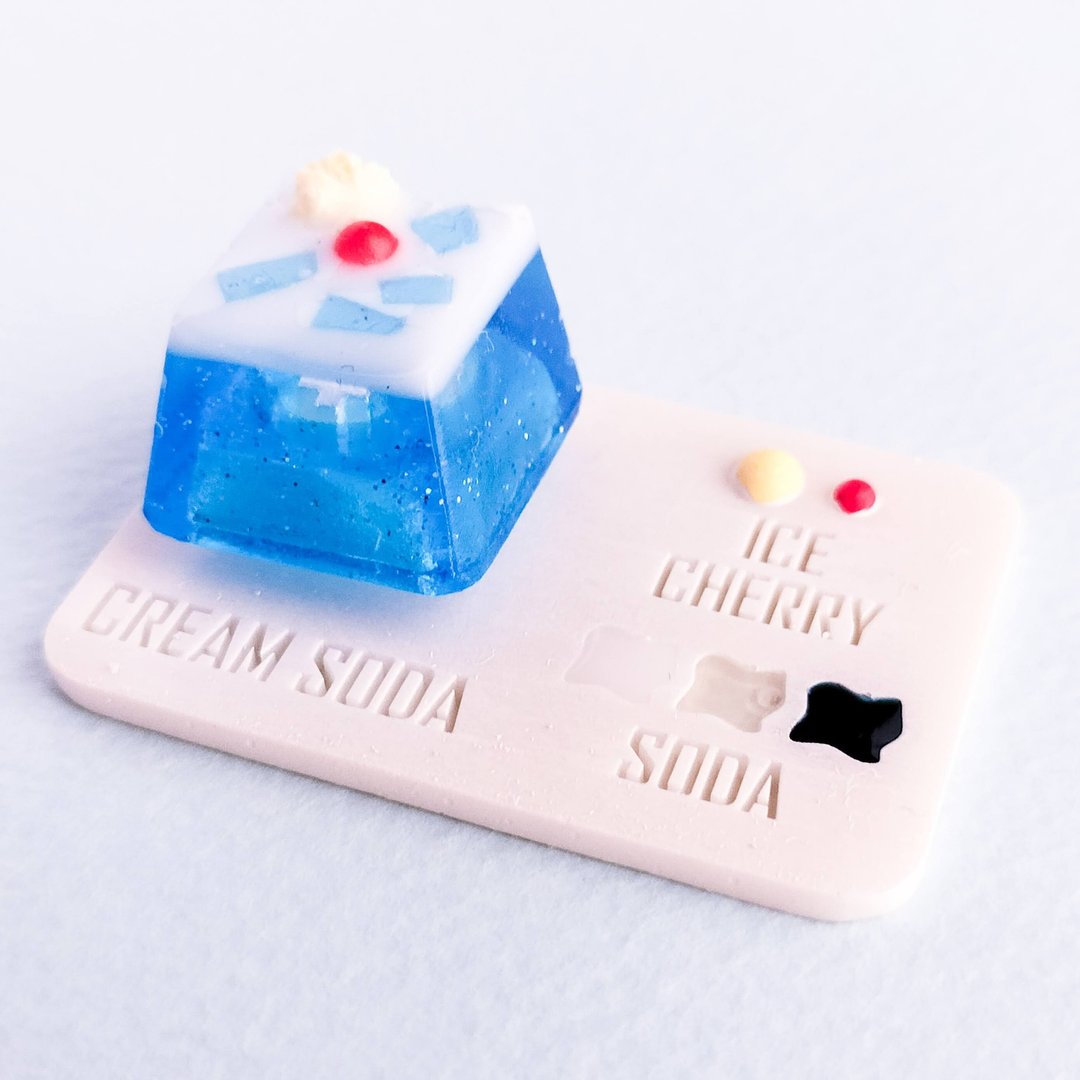 奶油苏打键帽 - 电脑配件 - 树脂 蓝色