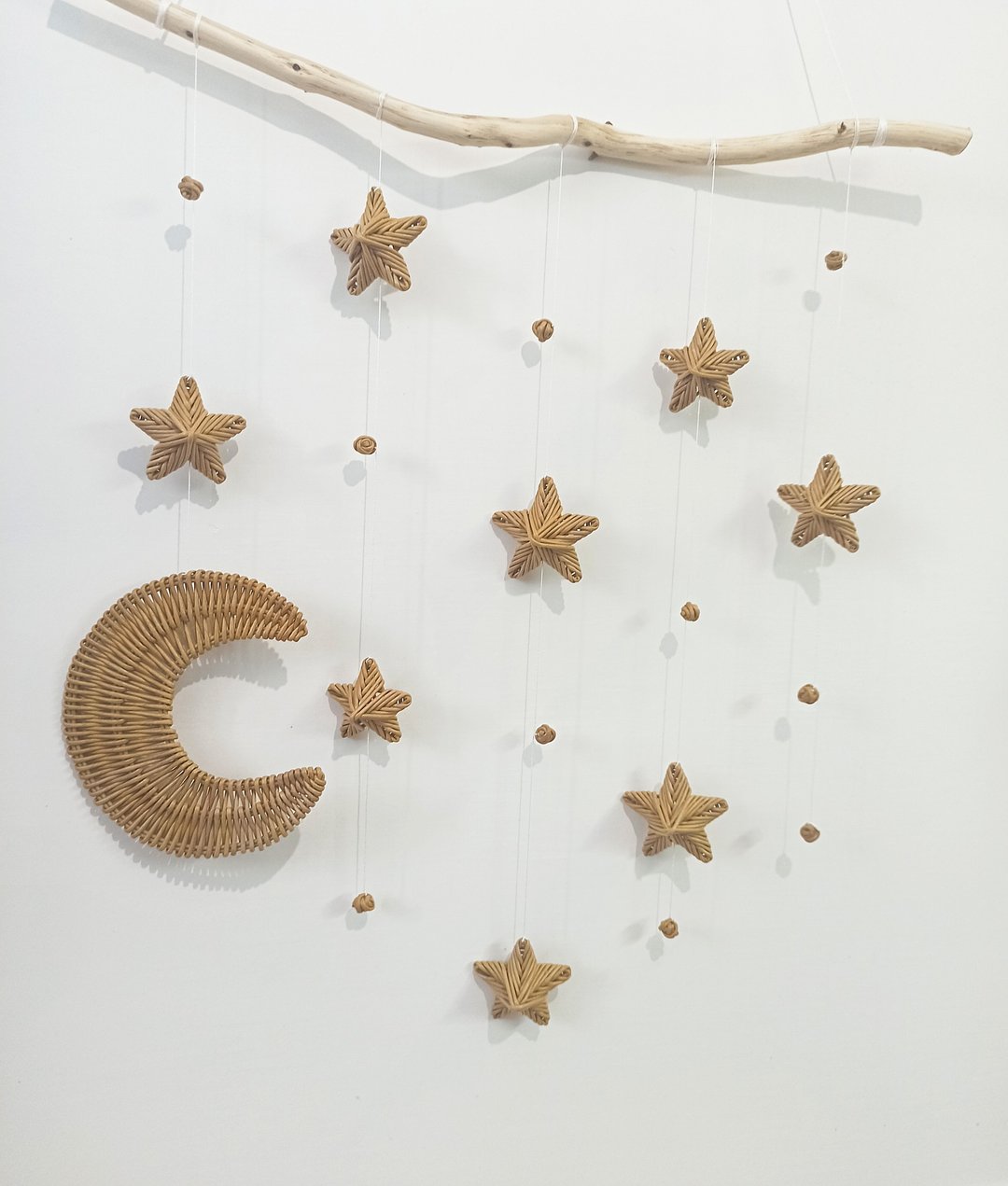 Wall art, wall decor, wall panel Starry sky, stars and moon, nursery wall decor - 墙贴/壁贴 - 环保材料 多色