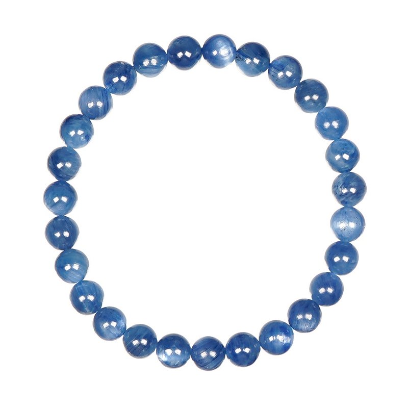 【正佳珠宝】蓝晶石 高品闪光蓝晶 6.3-6.8mm 蓝晶石手珠 - 手链/手环 - 半宝石 多色